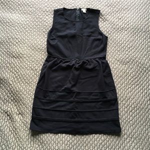 J.Crew Factory Viscose/Nylon Black Dress